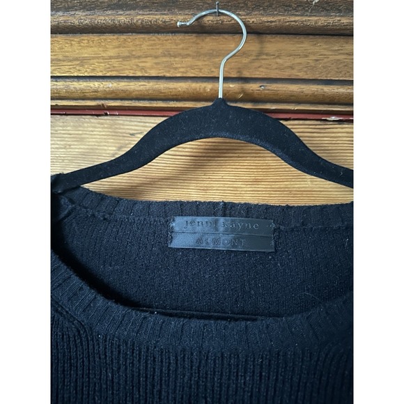 Jenni Kayne 100% Cashmere Ribbed Sweater Black Size Medium - Picture 2 of 3